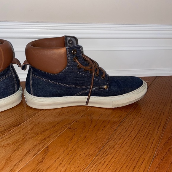 AUTHENTIC Louis Vuitton Mens Denim Sneakers - Picture 7 of 12